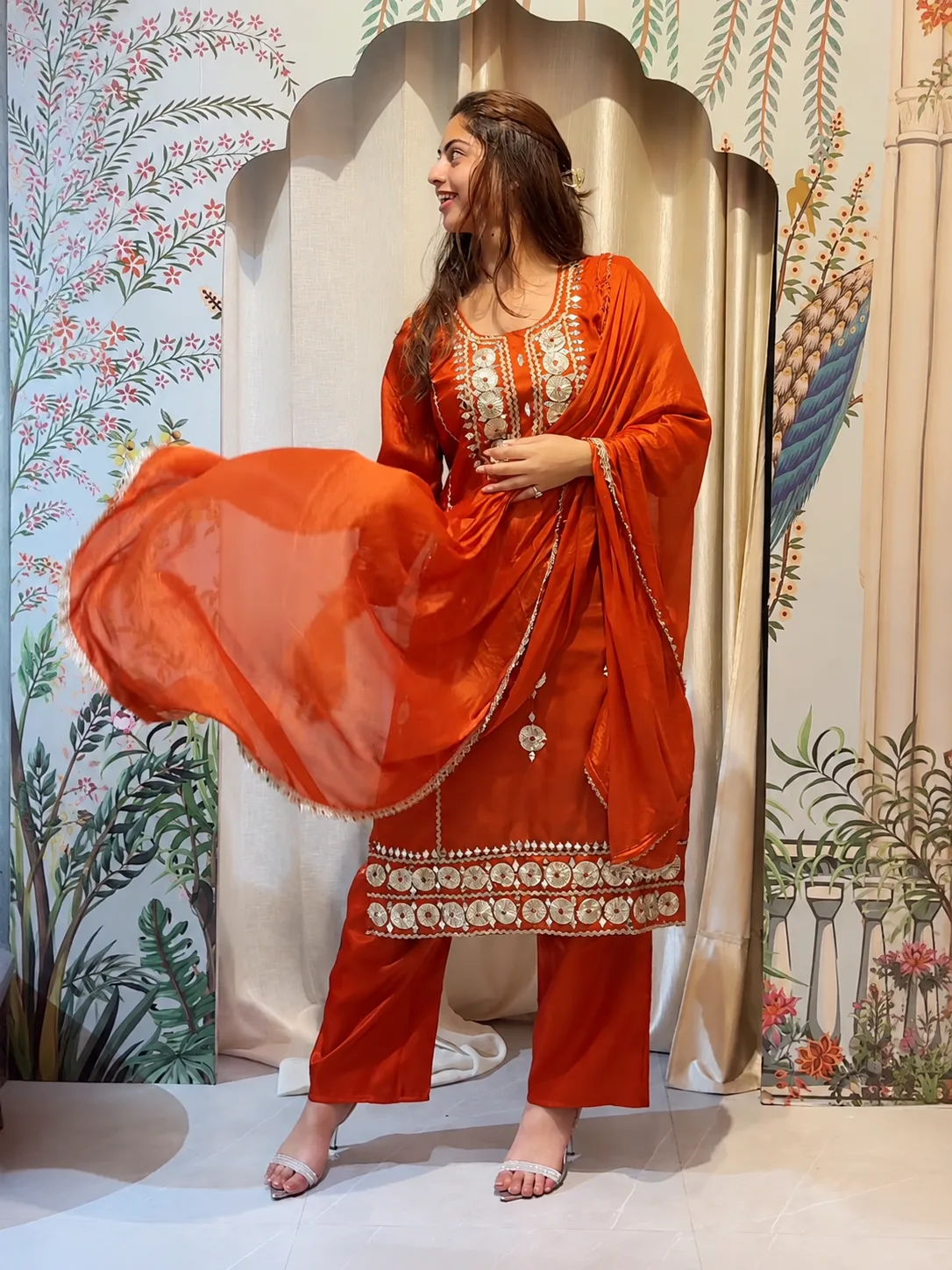 Rust Kurta Set with Dupatta — Riwaayat by SKCouture